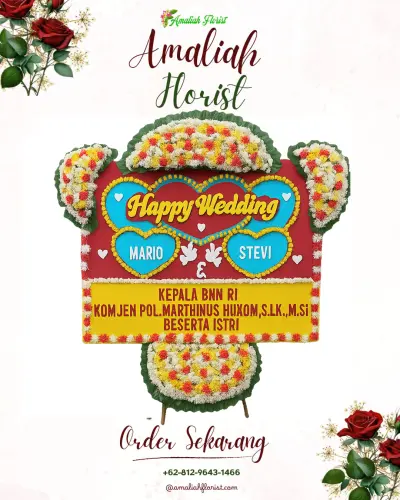 Karangan Papan Bunga Pernikahan di Kelayan Tengah